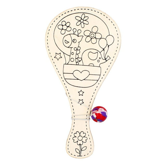 Juego creativo de raqueta de madera, juguete didáctico para jardín de infantes, juguetes para niños Globo aerostático
