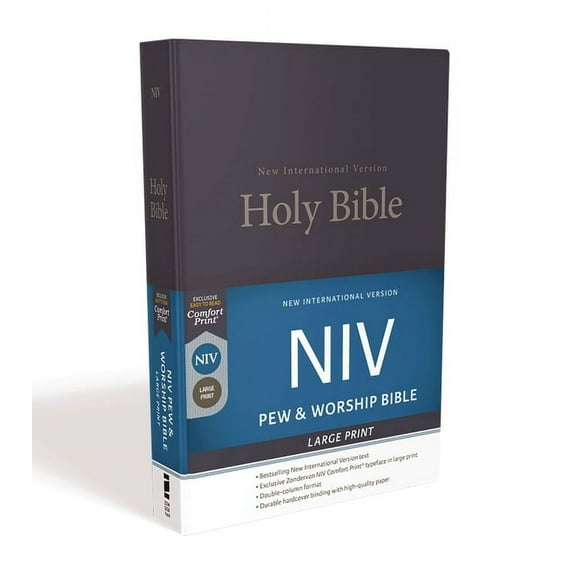 NIV, Pew and Worship Bible, Large Print, Hardcover, Blue, (Hardcover)