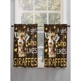 thumbnail image 5 of Brown Giraffe Living Room Curtains 2 Panel, Love Heart Spring Floral Botanical Cafe Window Treatment, Farmhouse Bedroom Bathroom Kitchen Curtains Drapes 104"x45", 5 of 6