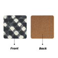 thumbnail image 2 of Multi-Shape Mdf Cork Coaster 4 Pieces Of Anti-Slip, Anti-Wear And Anti-Fouling 3.9in Easy To Clean And Stable Structure Darkgray Checked Hand-Drawn Sketch_1 Square, 2 of 7