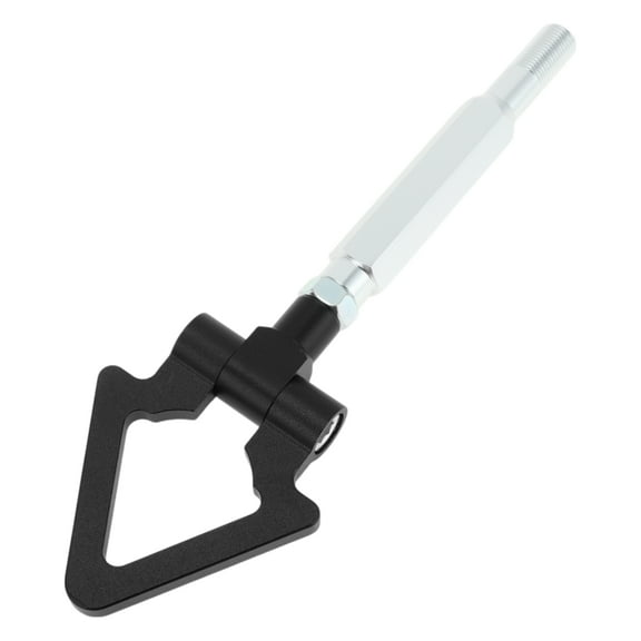 Unique Bargains Front/Rear Triangle Tow Hooks, Bumper Screw-on Tow Hook for Subaru Impreza Folding Racing Trailer Hook Aluminum Alloy Black
