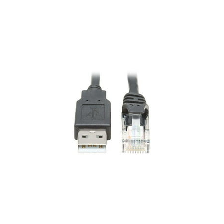 UPC: 0037332222107 | Tripp Lite USB-A to RJ45 Rollover Console Cable (M/M) – Cisco Compatible 250 Kbps 6 ft. Black (U009-006-RJ45-X)