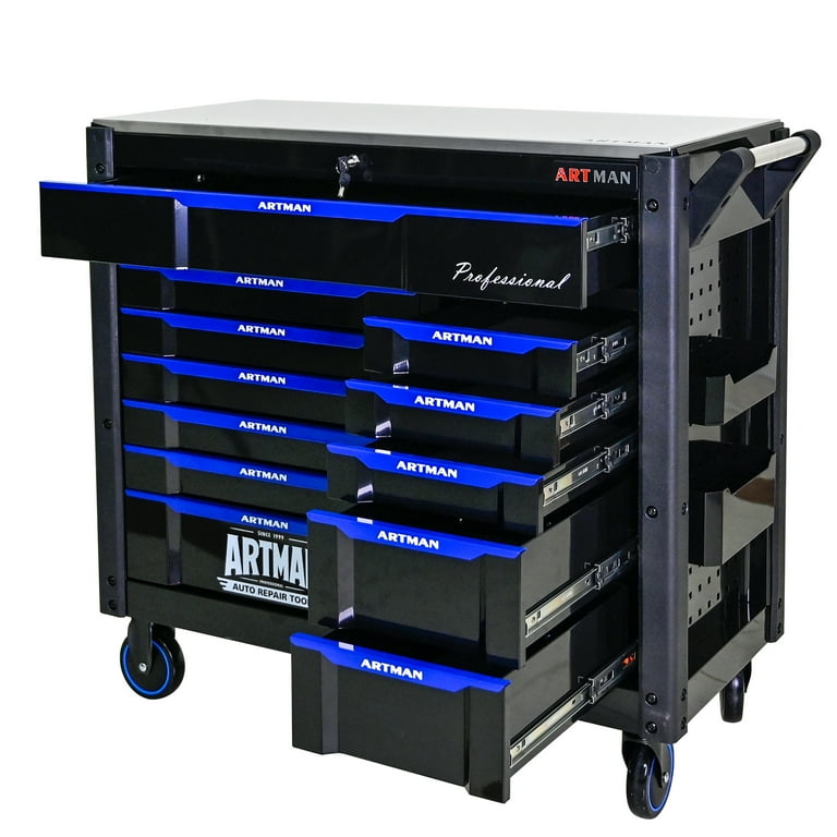 Aukfa Rolling Tool Chest with 12 Drawers, 44 Inch Tool Box