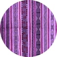thumbnail image 1 of Ahgly Company Indoor Round Oriental Purple Industrial Area Rugs, 5' Round, 1 of 4