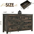 thumbnail image 4 of Merluxy 6 Drawers Dresser for Bedroom, Farmhouse Wood Chest of Drawers for Adult, Dark Oak, 4 of 9