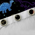 thumbnail image 4 of Manfei Colorful Dino Curtains Pack of 2 (42x84 Each),Multicolor Circle Dots Curtains Blackout,Multicolor Glitter Print Bedroom Curtains For Boys,Breathable Home Decor, 4 of 6