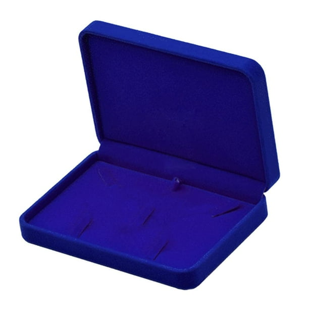Conjunto de , funda para collar, pendiente, de azul 2 Hugo Caja de visualización del collar de terciopelo