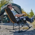 thumbnail image 4 of PORTAL Rocking Camping Chair, Portable Folding Rocker for Outdoor with Cup Holder Side Pocket and Carry Bag, Supports 400LBS, Black, 4 of 8