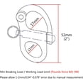 thumbnail image 2 of ABCISI Marine Grade Pair of 2''(52MM) 316 Stainless Steel Fixed Bail Snap Shackle for Bracelet, Sailboat, 2 of 9