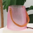 thumbnail image 3 of Florero de Cristal con Forma de Bolsa Trasera Macarena Decorativo de Jardín Rosa 16x13x18cm florero de escritorio, 3 of 8