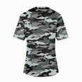 thumbnail image 3 of BDPORKAS Womens Scrubs Top Medical Workwear Cross V Neck Graphic Camo Print Working Nurse Uniforms Plus Size Stretchy Nursing Short Sleeve Tee Tops with Pockets, 3 of 3