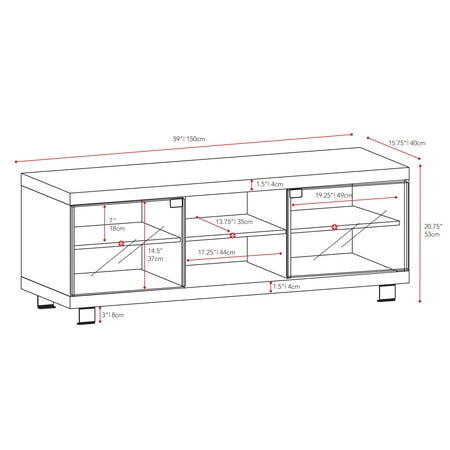 CorLiving - Holland TV Stand, for TVs up to 75" - Ravenwood Black