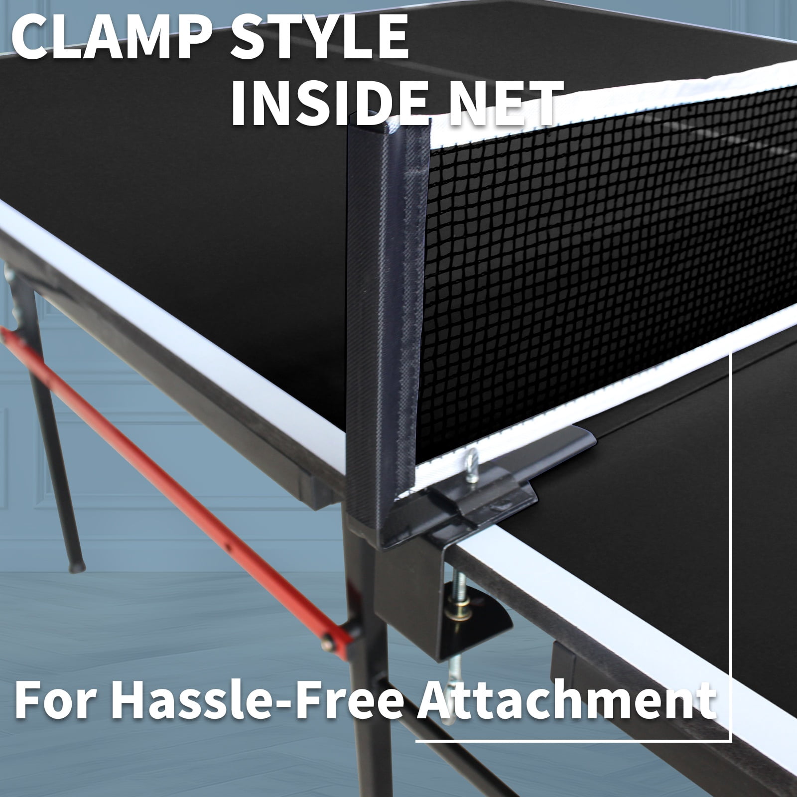 8FT Outdoor Ping Pong Table, Foldable & Portable Table Tennis Set with Net, 2 Paddles & 3 Balls, High-Quality Game Table with Single Player Playback Mode