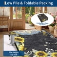 thumbnail image 7 of FairOnly 2'x6'Sunflower & Insects Runner Rug for Kitchen Hallway Stain Resistant Machine Washable Non Slip Mat for Entryway Laundry Bathroom,Black, 7 of 7