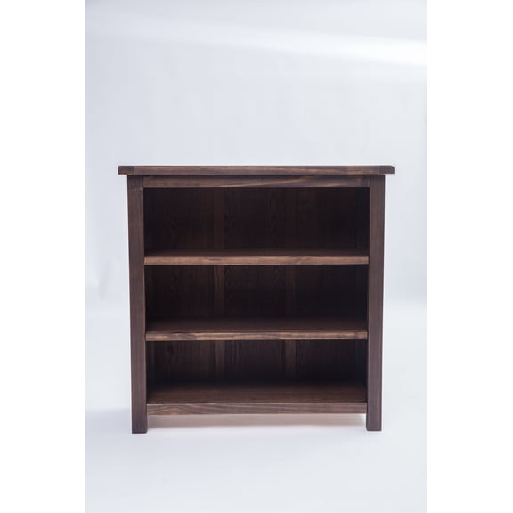 Greener Valley Solid Wood Low Bookshelf with Adjustable Shelves, 35.2" x 13.3" x 35.4", 1 Pack