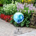 thumbnail image 3 of Northlight 11.25" Black Swirled Outdoor Patio Garden Gazing Ball Stand, 3 of 5