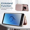 thumbnail image 3 of Funda tipo cartera para Samsung S9 con tarjetero y correa para el hombro para mujer, 3 of 5