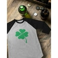 thumbnail image 6 of Tstars Womens Clover St Patricks Day Irish Shamrock St Patricks Day Hearts Shirts Gift for Her Irish Shirt Pride Proud Irish 3-4 Women Sleeve Baseball Jersey Shirt, 6 of 7