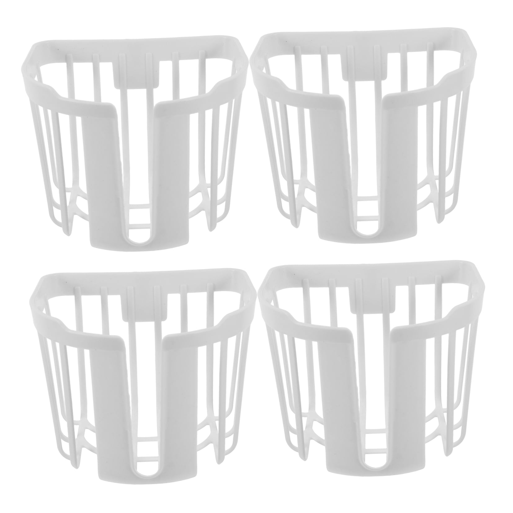 HINTRMENT 4pcs Outdoor Balcony Orchid Pot Container White Plastic Rustic Design Easy Maintenance