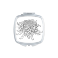 thumbnail image 1 of Miroir Carré Contour Chrysanthème Portable Compact de Poche Maquillage Double Face en Verre, 1 of 3