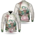 thumbnail image 3 of Easter Egg Wirehaired Pointing Griffon Bunny Ear Welcome Spring Truck All Over Print 3D Baseball Jacket Dog Lover Bomber Jacket Softball - 12002, 3 of 6