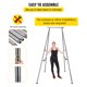 thumbnail image 5 of VEVOR Yoga Sling Inversion, 9.6 FT Altura Inversion Yoga Swing Stand, Capacidad máxima 551 LBS Marco de yoga aereo con 39.4 FT Yoga Swing Inversion Sling Body Bundle Cinturones de seguridad (Púrpura), 5 of 9