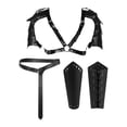 thumbnail image 4 of Cinturón de piel sintética clásico para hombre, accesorios de disfraz de caballero medieval, conjunto de Anime Doble Hombro, 4 of 9