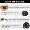 thumbnail image 6 of 2 PACK Bike Locks Cable,Anti Theft Bicycle Lock Chain,4 Digit Security Resettable Bike Combination Lock Self Coiling Combination Cable Combo Bike Locks Without Mounting Bracket,Yellow, 6 of 7
