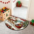 thumbnail image 1 of Hogar y cocina, Decoración del hogar, Decoración navideña, Alfombra navideña, Alfombra semicircular para puerta de entrada, Alfombra antideslizante absorbente para el hogar, Alfombra a prueba de sucie, 1 of 6