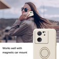 thumbnail image 2 of Compatible with Xiaomi 13T Pro Case Silicone Cute Shockproof Anti-Scratch Xiaomi 13T Pro Phone Case with Ring Kickstand Full Body Protection Cases for Women (White), 2 of 14