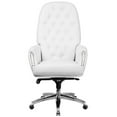 thumbnail image 3 of Pemberly Row Traditional Faux Leather High Back Swivel Office Chair in White, 3 of 6