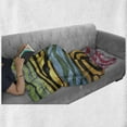 thumbnail image 5 of Zebra Print Soft Flannel Fleece Blanket, Colorful Zebra Print on Hardwood Timber Creative Contemporary Art Print, Cozy Plush for Indoor and Outdoor Use, 60" x 80", Green Yellow Black, by Ambesonne, 5 of 5
