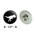 thumbnail image 4 of Dinosaur Tyrannosaurus Rex Black White Metal 1.1" Tie Tack Hat Lapel Pin Pinback, 4 of 5