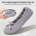 thumbnail image 3 of Home Top Women's Soft Coral Fleece Ballet Slippers with Flexible Sole Cloud Gray,7-8 US, 3 of 8