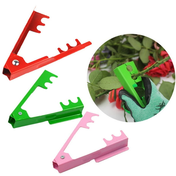 Herramienta para eliminar espinas de rosa - Herramienta portátil de jardinería para floristas de rosas, hojas y tallos, construcción en ABS y hierro, 5,5 pulgadas