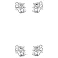 thumbnail image 1 of Jumpingount 2 pendientes de plata minimalistas: pendientes únicos atemporales y versátiles para mujer plata 1 2piezas, 1 of 6
