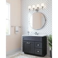 thumbnail image 4 of Design House Brookings 37" Ready to Assemble Shaker 2-Door 2-Drawer Bath Vanity with Cultured Marble 4" Centerset Top, Espresso/White, 4 of 24