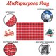 thumbnail image 4 of Alfombra Homydecor Christmas, algodón, tela escocesa roja, verde y blanca, 70 x 110 cm, 4 of 7