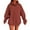 Womens Tops Brown, variant on ylioge S-5X Womens Plus Size Hoodies Fleece Lined Sweatshirts with Pocket Ladies Casual Solid Color Pullover Thermal Athletic Workout Hoodie Tops