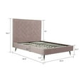 thumbnail image 3 of Manhattan Comfort Crosby Queen-Size Bed with Solid Wood Frame in Blush, 3 of 9