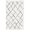 thumbnail image 2 of SAFAVIEH Berber Bentley Geometric Shag Area Rug, Cream/Light Gray, 3' x 5', 2 of 13