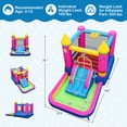 thumbnail image 3 of Costway 4-in-1 Kids Princess-themed Bouncer with Slide Basketball Hoop With 480W Blower, 3 of 11