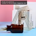 thumbnail image 3 of Triangle Desk Organizers Metal Wire Magazine Holder 9 Sections Decorative File Folder Organizer Vinyl Record Storage Office File Organizer For Desk, Gold Magazine File Holder, 3 of 9