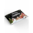 thumbnail image 2 of Merry Christmas Full Size Comforter Set, Black Santa Claus Snowman Pine Tree Snow Farm Bedding for All Seasons, 4 Pcs Bed Set with 1Comforter (86"x86") ,1 Sheet(80"x116"), 2 Pillowcases (19"x29"), 2 of 7