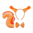 thumbnail image 4 of Kit de disfraz de cola de animal, diadema de cosplay para festival, escenario, cumpleaños naranja, 4 of 8
