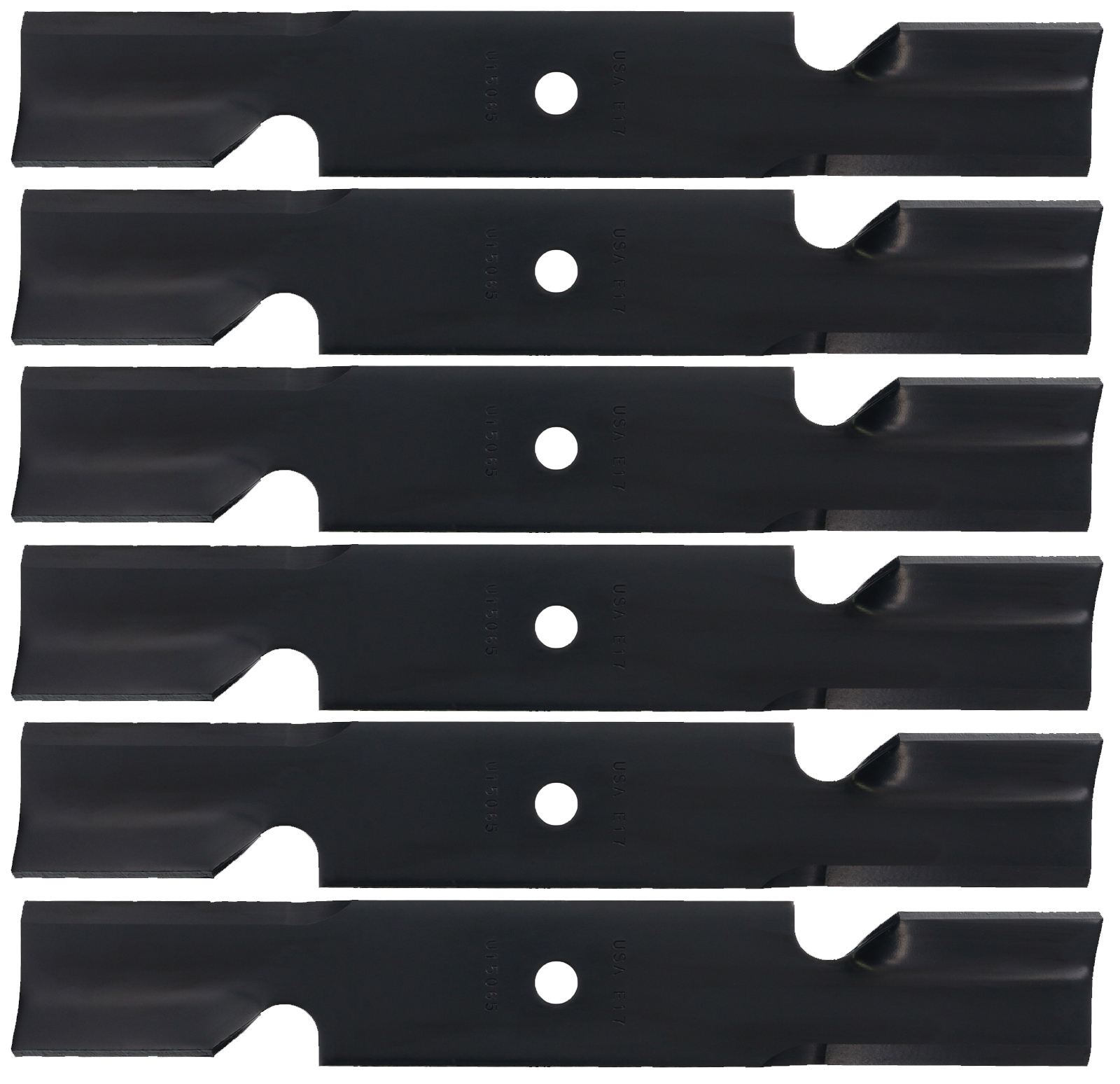 USA Mower Blades U15065BP (6) Notched HighLift for Bobcat® 03239