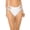 White, variant on Women's White(Strappy Crossing) High Cut High Waisted Bikini Bottom Size Medium