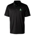 thumbnail image 2 of Cutter & Buck Black Marshall Thundering Herd Primary Team Logo Prospect Textured Stretch Polo, 2 of 3