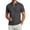 Grey, variant on IWRICH Men's Quarter Zip Texture Polo Shirts Spring Summer Fashion Knit Tops Short Sleeve Dress Clothes White XL