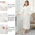 thumbnail image 4 of Womens Long Robe Soft Fleece Fluffy Plush Bathrobe Ladies Winter Warm Housecoat, 4 of 7